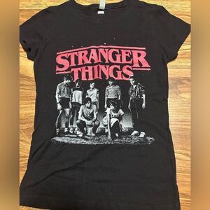 Stranger Things XL black short sleeve